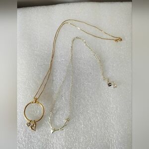 Sterling Silver 925  Gold and Silver Necklace Jewelry